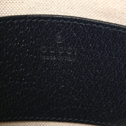 Gucci GG Supreme Monogram Textured Dollar Calfskin Web Mini Horsebit 1955 Shoulder Bag Beige Blue 7 of 10