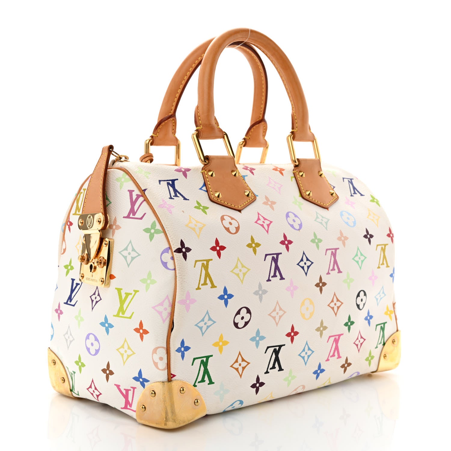 Louis Vuitton Monogram Multicolor Speedy 30 White 3 of 14