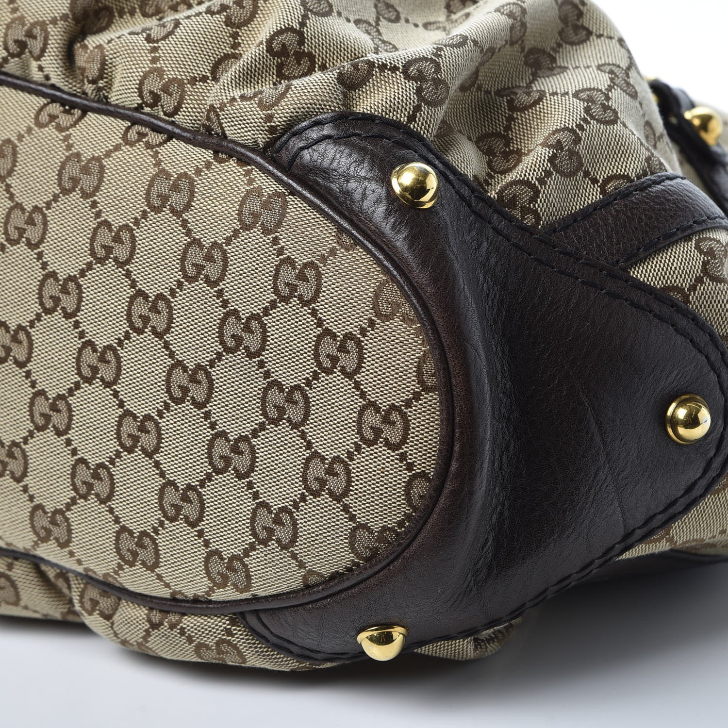 Gucci Monogram Medium Jockey Tote Dark Brown 6 of 9