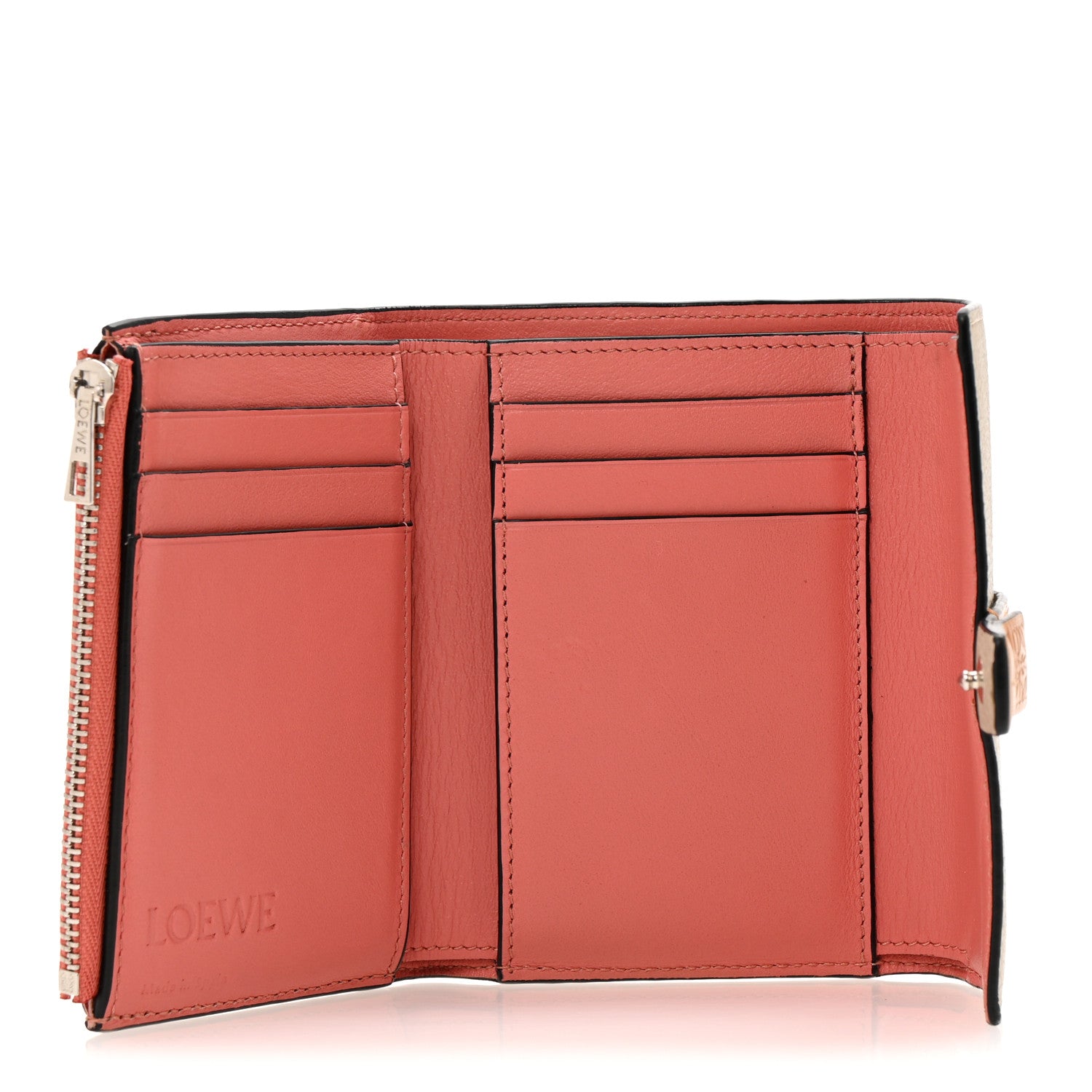Loewe Grained Calfskin Small Vertical Wallet Light Oat Honey 5 of 8