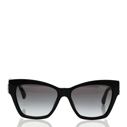 Chanel Acetate Square Cat Eye CC Sunglasses 5456-Q-B Black 2 of 10