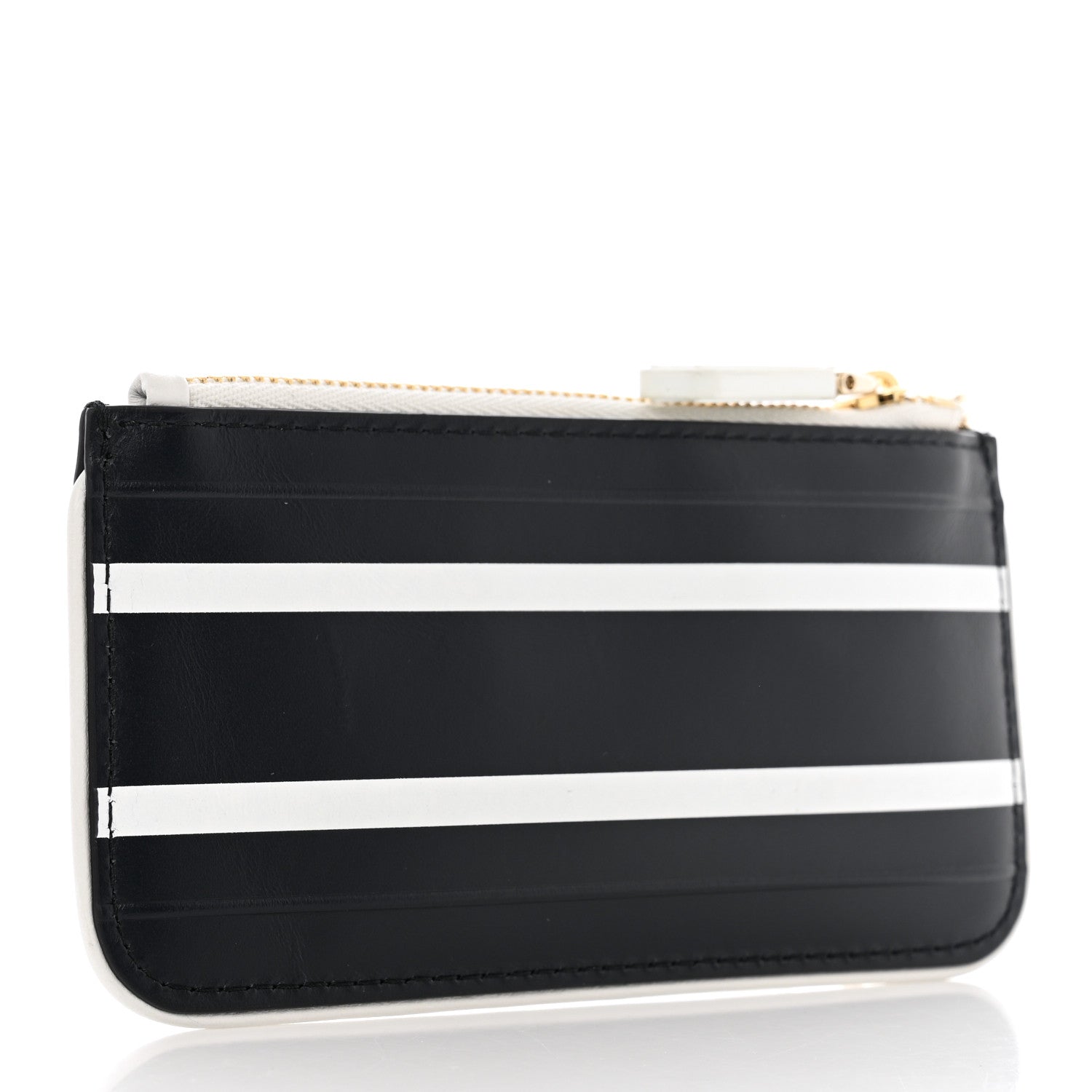 Christian Dior Calfskin Vibe Zip Key Wallet Blue White 3 of 7