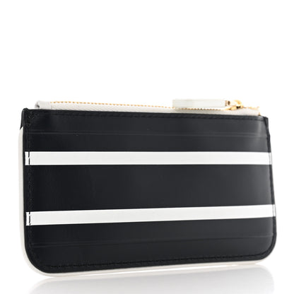 Christian Dior Calfskin Vibe Zip Key Wallet Blue White 3 of 7