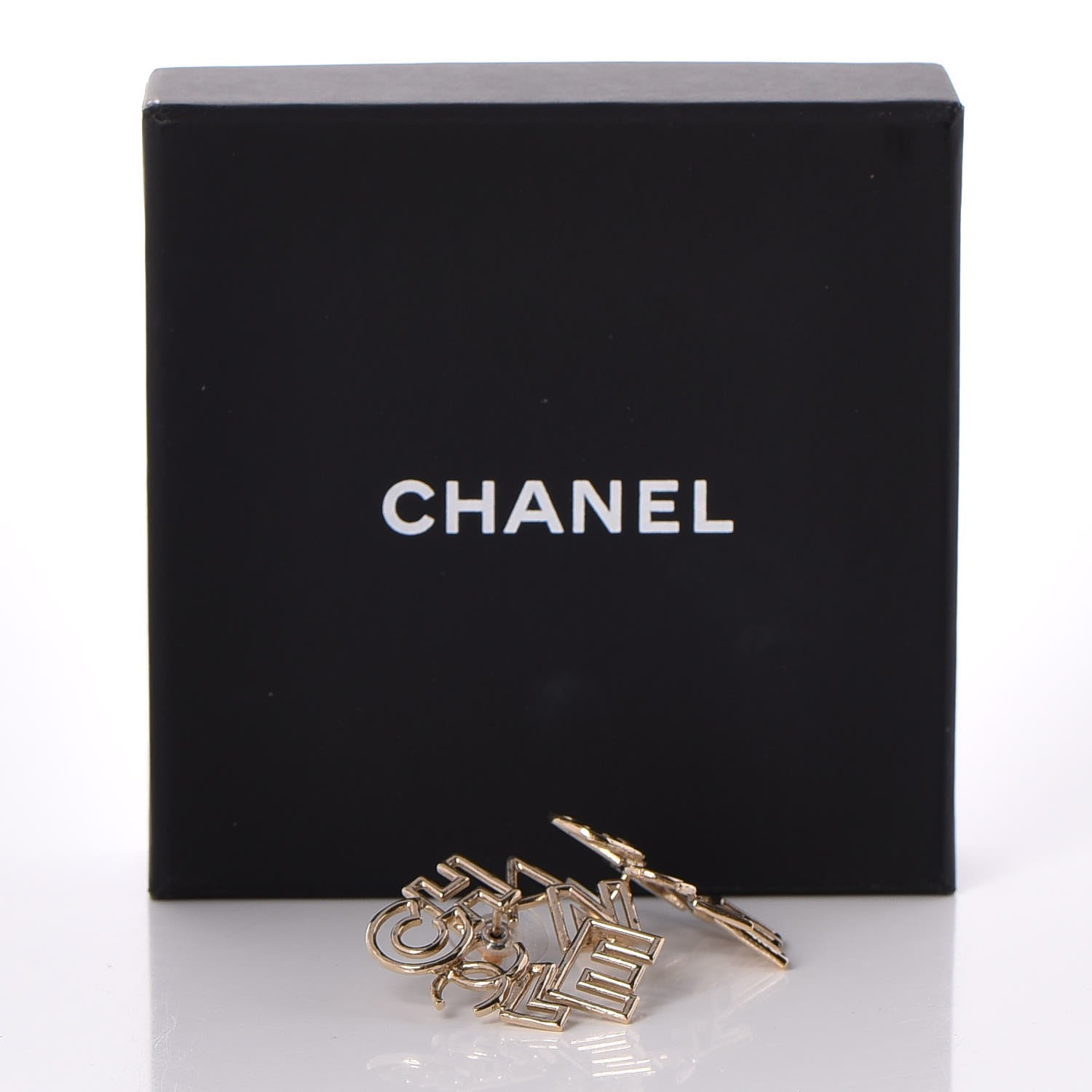 Chanel CC Logo Earrings Gold 6 of 6