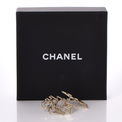 Chanel CC Logo Earrings Gold 6 of 6