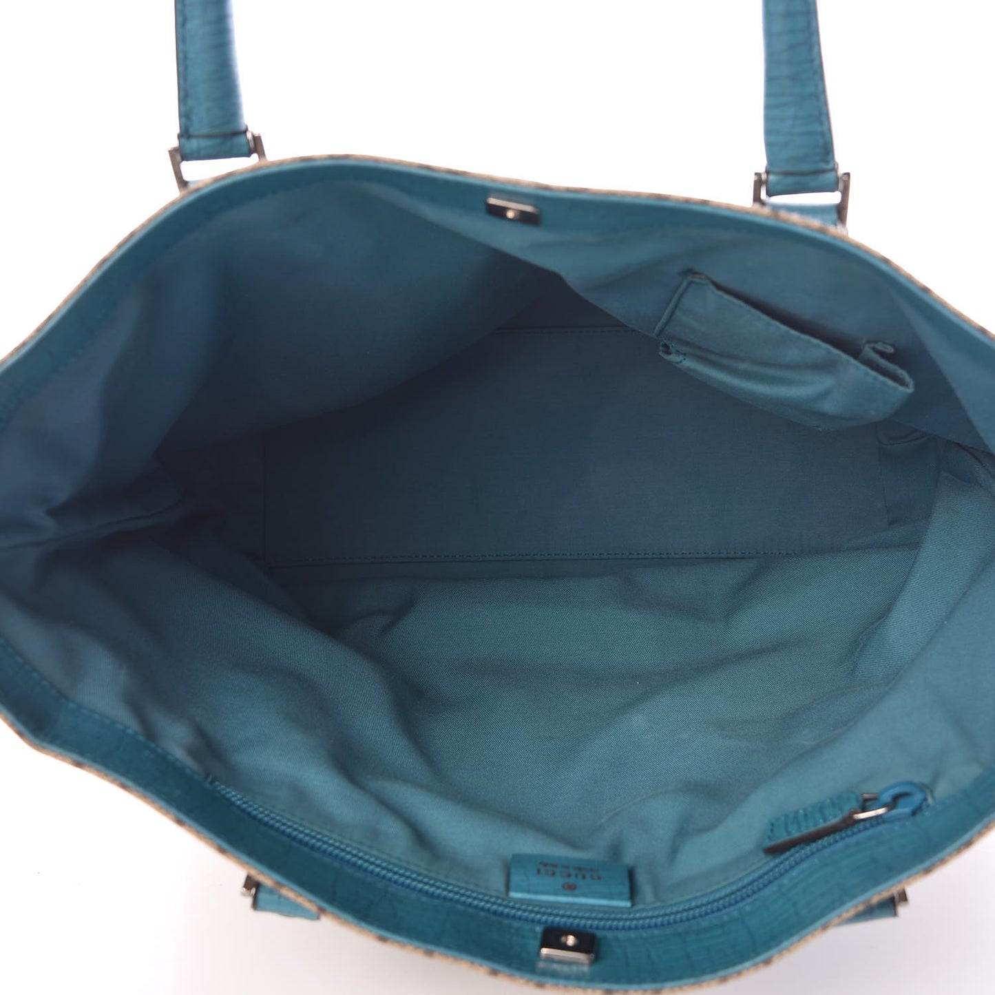 GG Plus Monogram Small Vertical Tote Turquoise
