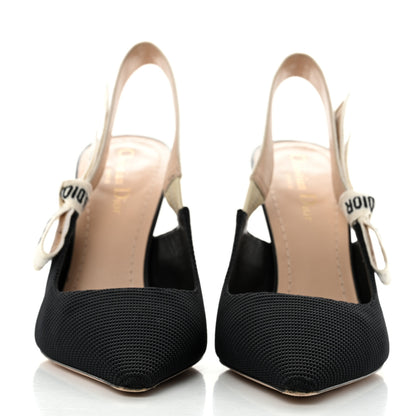 Christian Dior Technical Canvas Ribbon J'Adior Slingback 100mm Pumps 39 Black 3 of 9