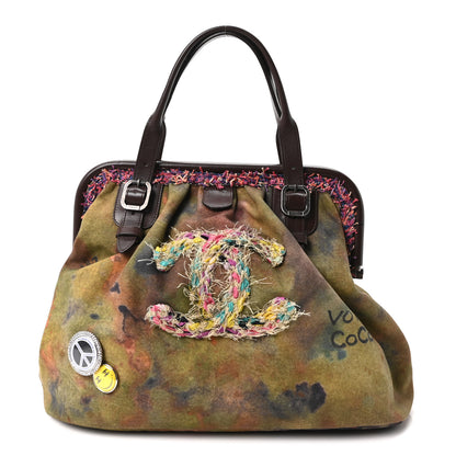 Chanel Washed Toile Graffiti On The Pavements Bowler Khaki Multicolor 1 of 10