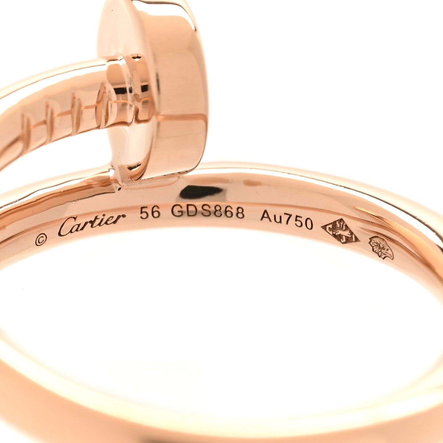 Cartier 18K Pink Gold Juste Un Clou Ring 56 7.5 5 of 6