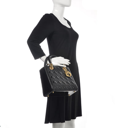 Christian Dior Patent Cannage Medium Lady Dior Black 2 of 10
