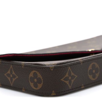 Louis Vuitton Monogram Pochette Felicie Chain Wallet Fuchsia 10 of 11