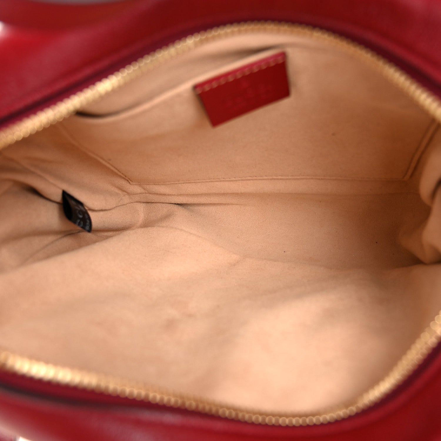 Gucci Monogram Azalea Calfskin Matelasse Diagonal Small GG Marmont Chain Shoulder Bag Beige Ebony New Cherry Red 5 of 10