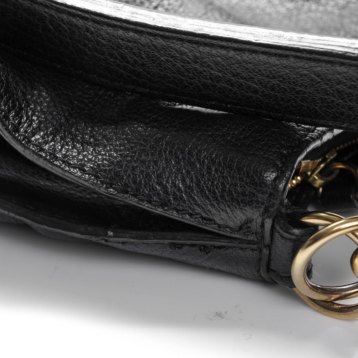 Buffalo Leather East West Tote Black