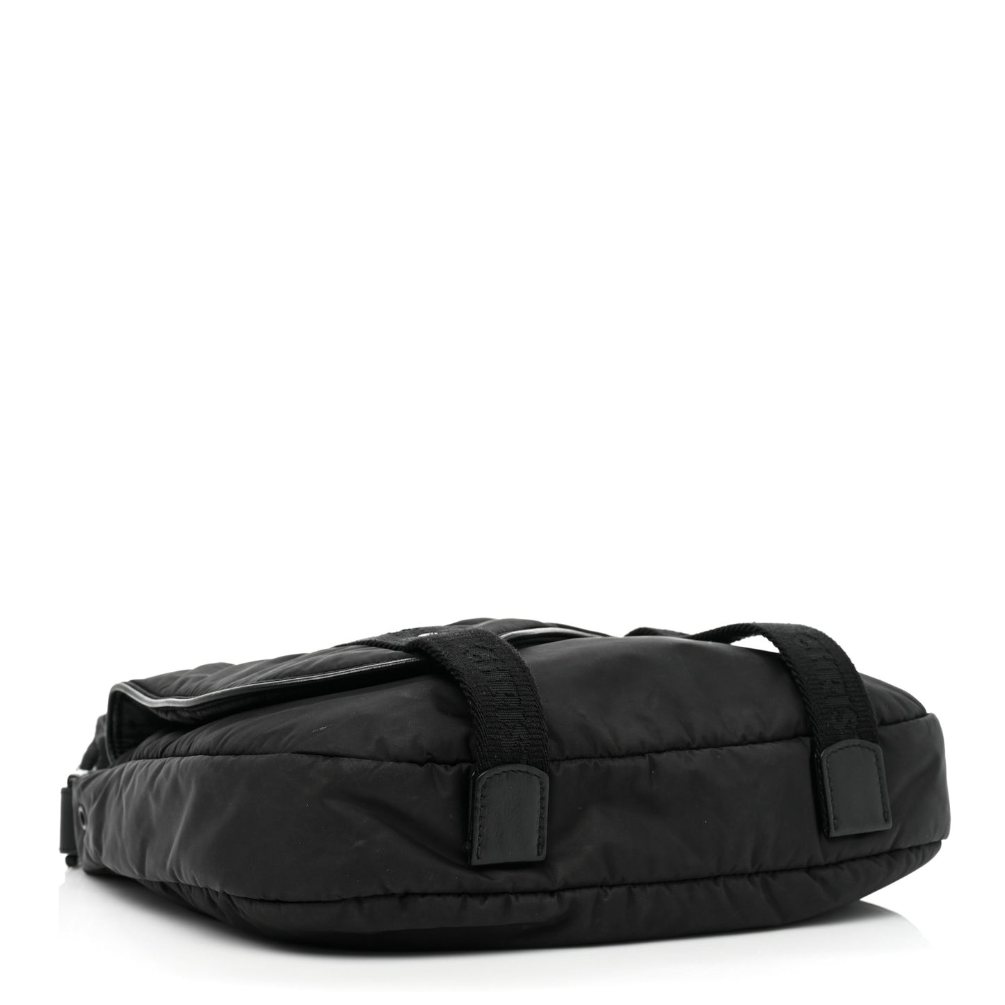 HOMME Nylon Saddle Messenger Bag Black