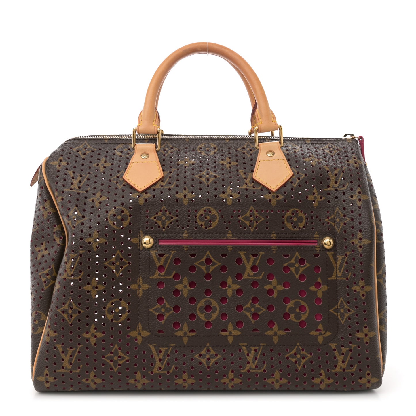 Monogram Perforated Speedy 30 Fuchsia