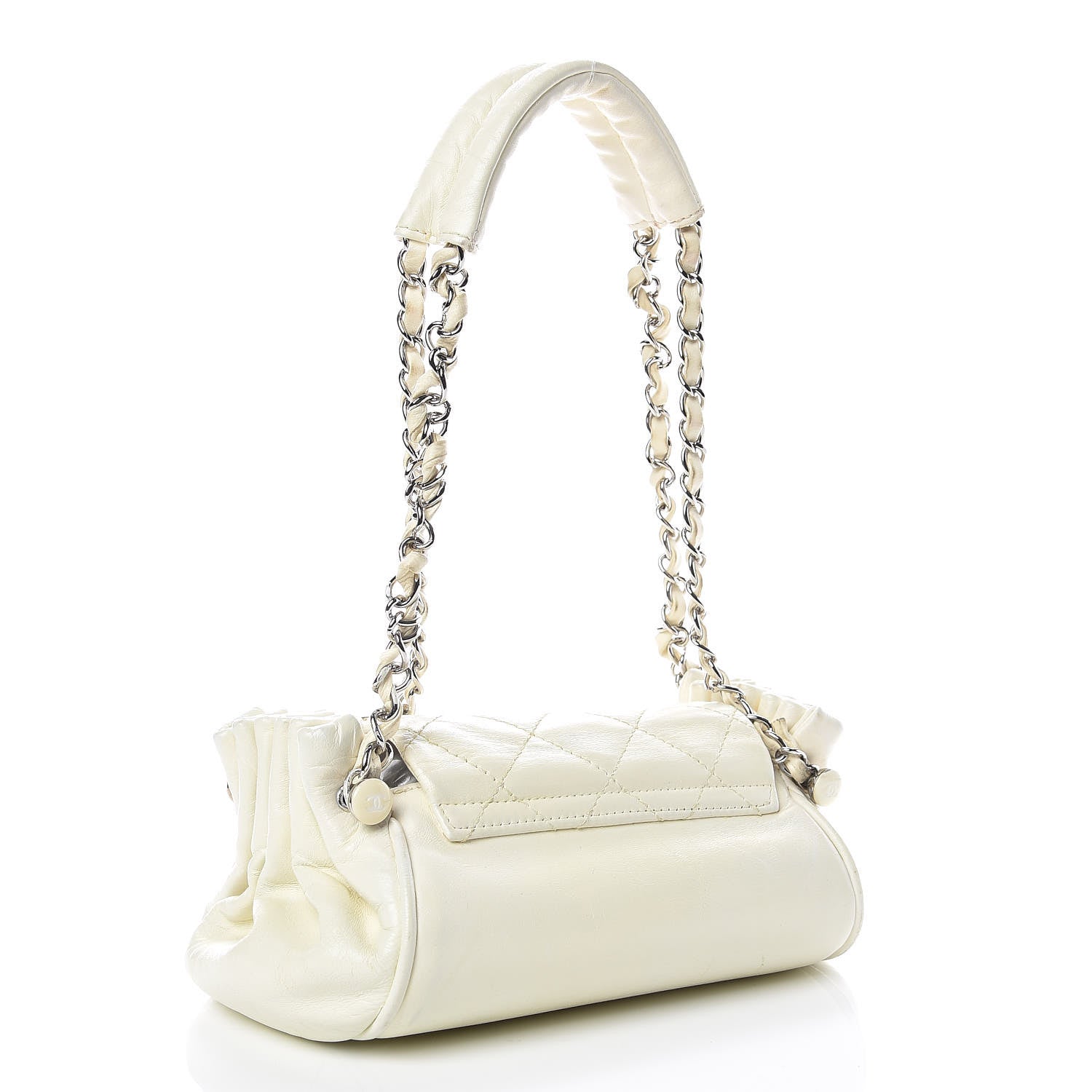 Chanel Lambskin Quilted Small Accordion Flap White 3 of 21