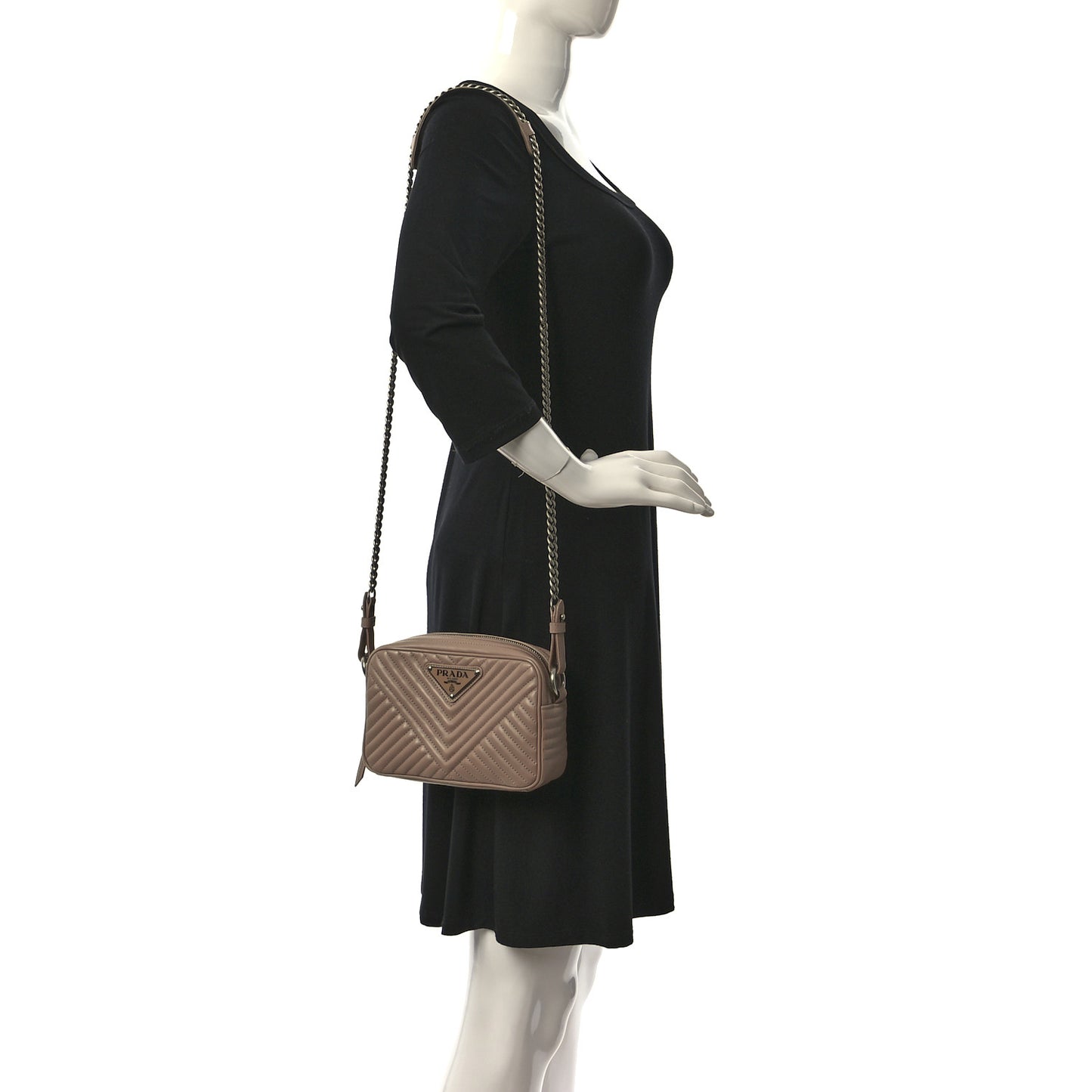 Soft Calfskin Impunture Diagramme Camera Bag Cipria