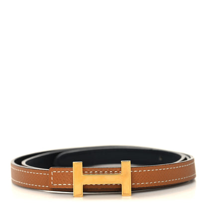 Hermes Epsom Swift 13mm Focus Belt 85 34 Gold Black 1 of 5