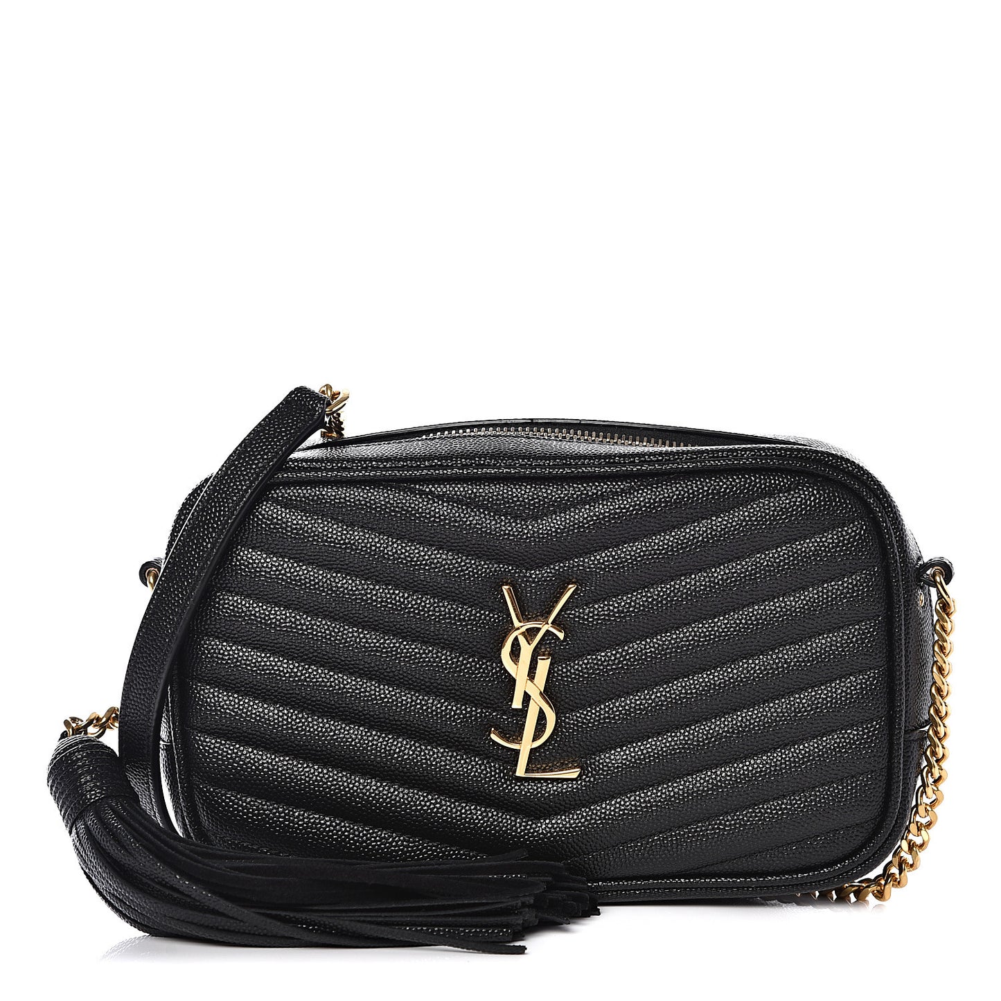 Grain De Poudre Matelasse Monogram Mini Lou Camera Bag Black