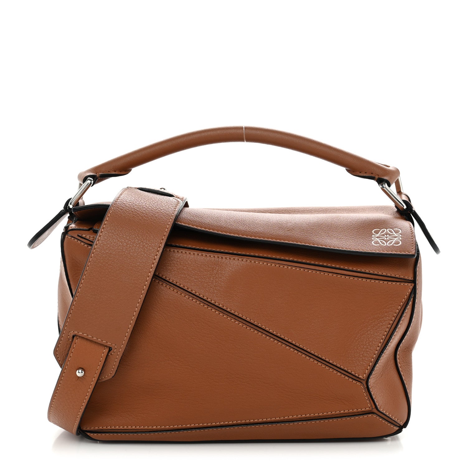 Loewe Calfskin Small Puzzle Bag Tan 1 of 11