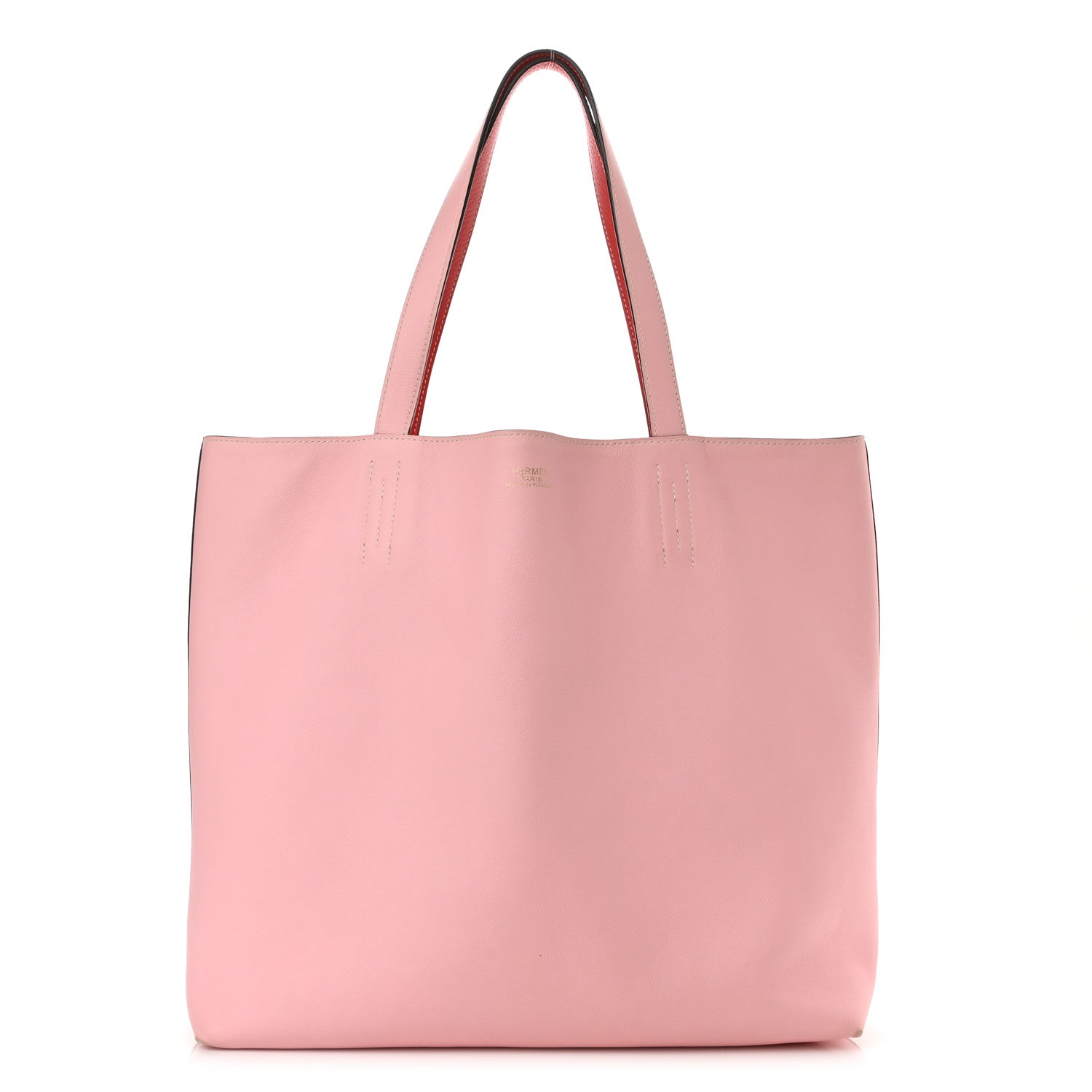 Hermes Taurillon Clemence Double Sens 45 Reversible Tote Rose Sakura Bougainvillea 1 of 20