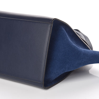 Celine Drummed Calfskin Suede Medium Trapeze Ocean Blue 8 of 9