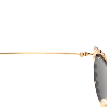 Gucci Metal Pearl Cat Eye Sunglasses GG0364S Gold 6 of 7
