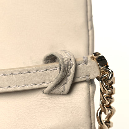 Bulgari Calfskin Matelasse Serpenti Cabochon Shoulder Bag White 10 of 11
