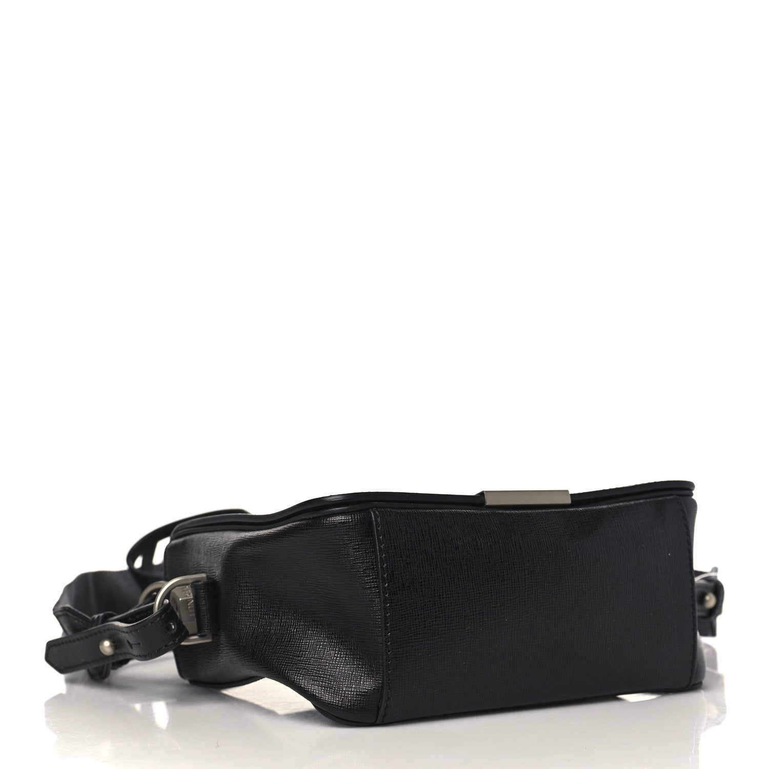 Off-White Saffiano For Display Only Binder Clip Shoulder Bag Black 4 of 8