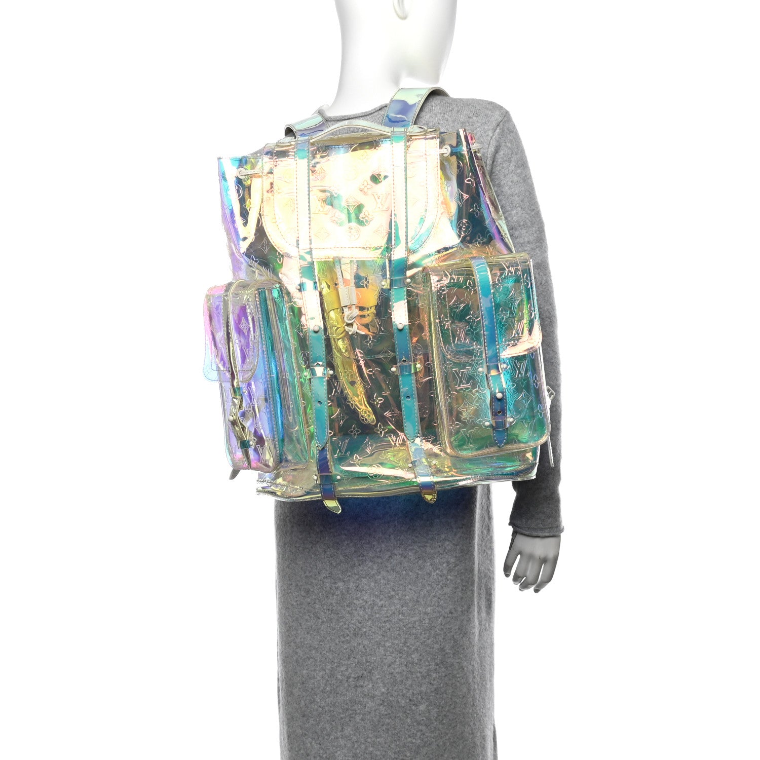Louis Vuitton PVC Monogram Christopher Backpack GM Iridescent Prism 2 of 10