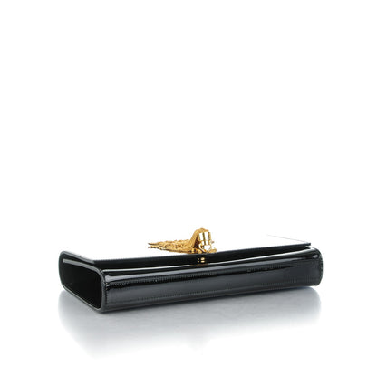 Saint Laurent Patent Cassandre Tassel Clutch Black 4 of 6