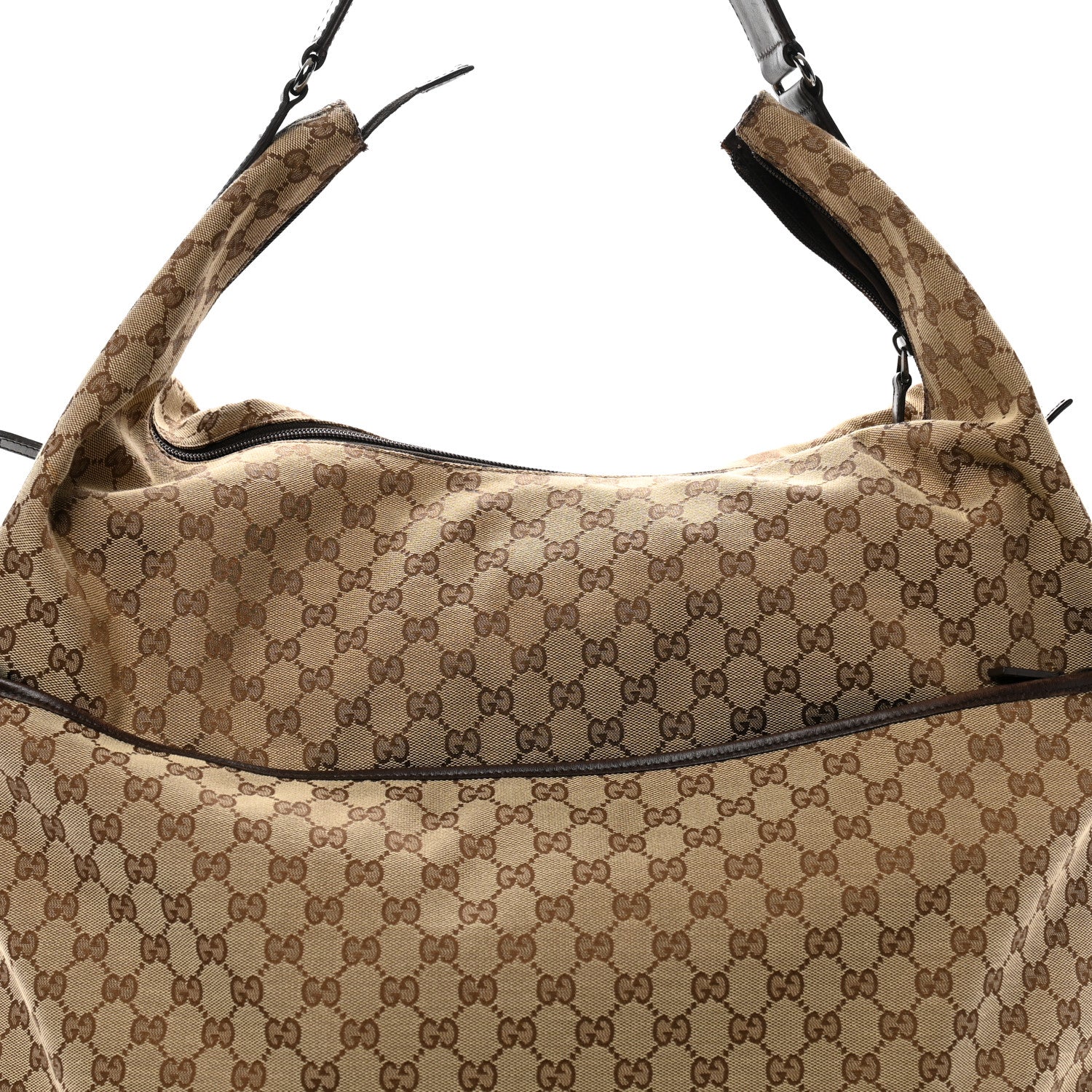 Gucci Monogram GG Large Garment Hobo Dark Brown 7 of 15