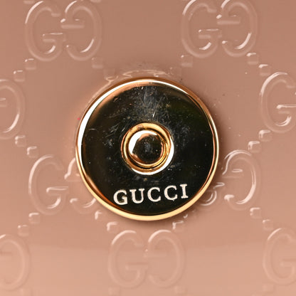 Gucci Patent Microguccissima Small Broadway Clutch Dark Cipria 11 of 14
