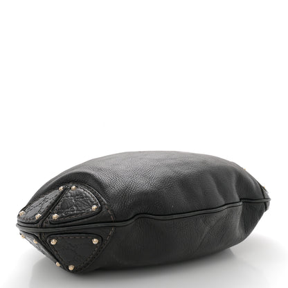 Gucci Calfskin Large Indy Top Handle Hobo Black 4 of 12