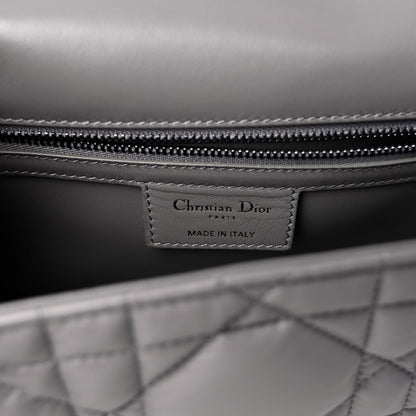 Christian Dior Calfskin Macrocannage Medium Caro Bag Iron Grey 6 of 10