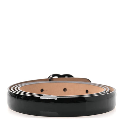 Chanel Patent CC Logo Skinny Belt 85 34 Black 2 of 6