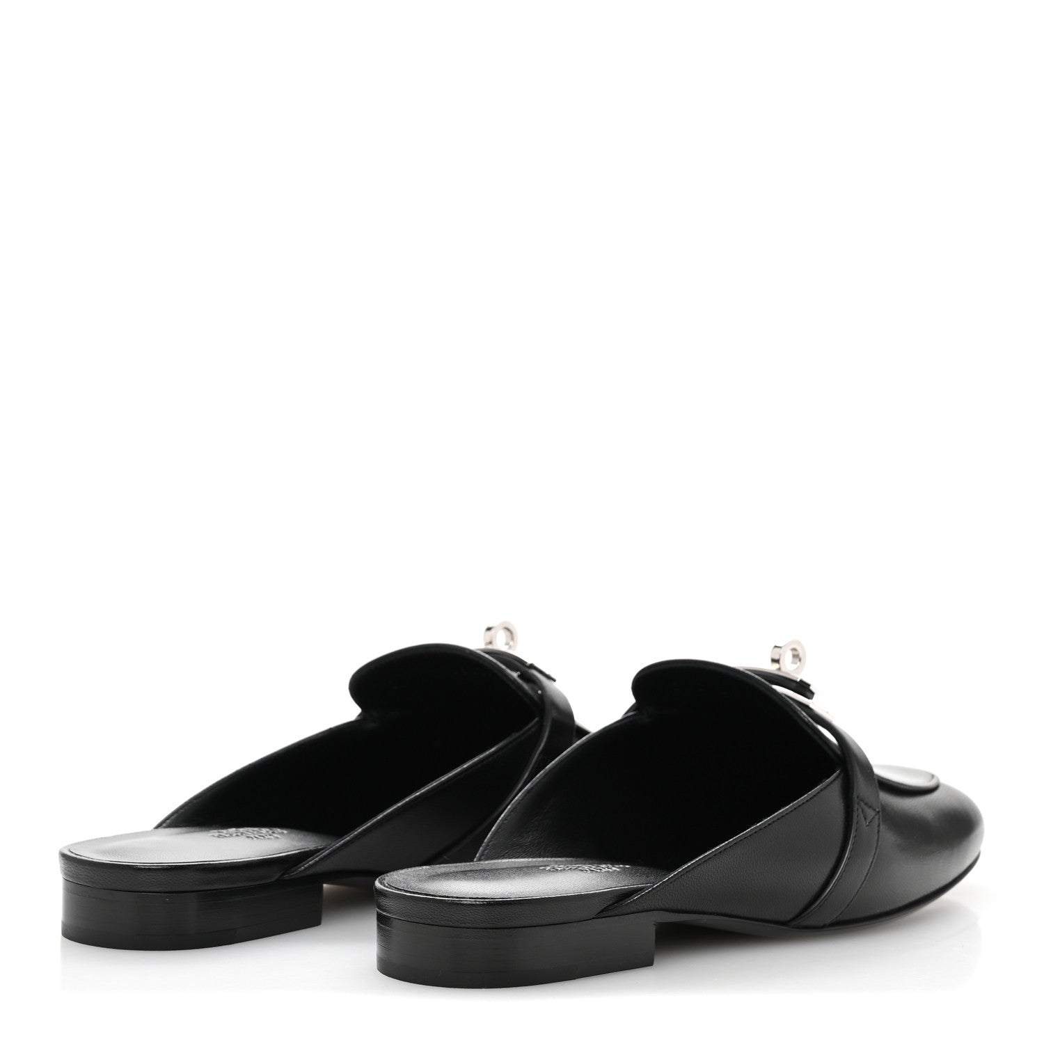 Hermes Goatskin Oz Mules 37 Black 5 of 10