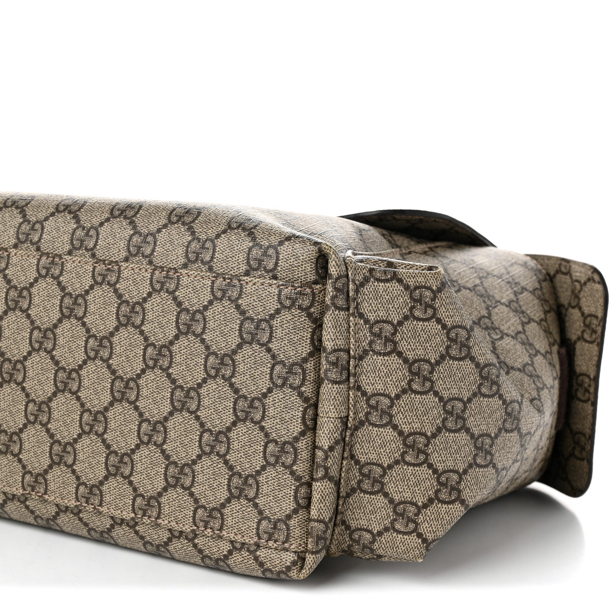 GG Plus Monogram Messenger Diaper Bag Dark Brown