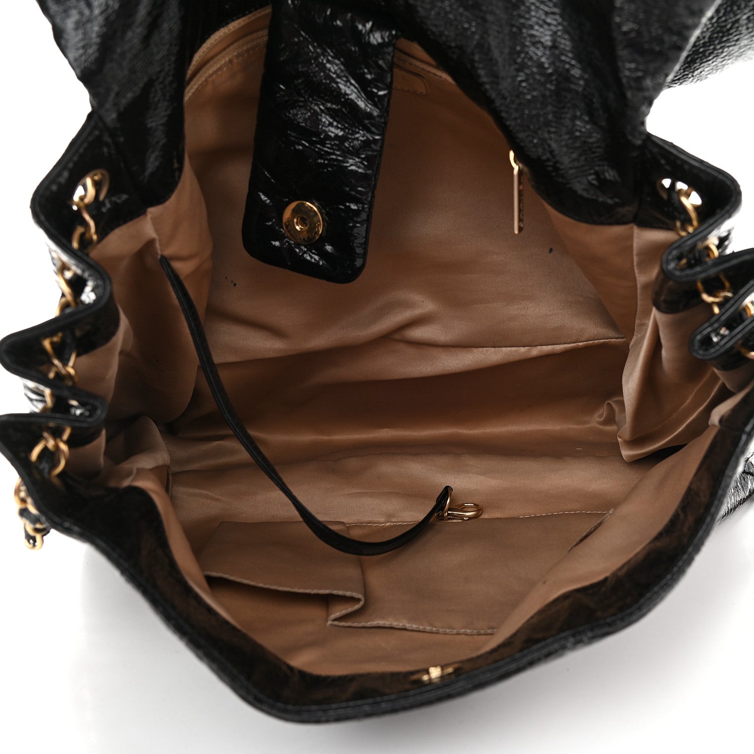 Chanel Vinyl XL Rock and Chain Flap Black 5 of 11