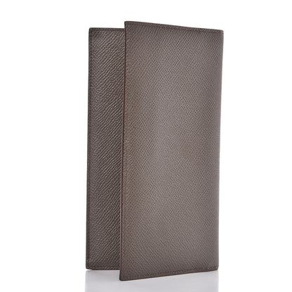 Hermes Epsom MC2 Fleming Checkbook Holder Wallet Etain 3 of 8