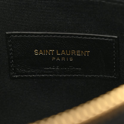Saint Laurent Calfskin Matelasse Chevron Monogram A5 Wristlet Black 6 of 9