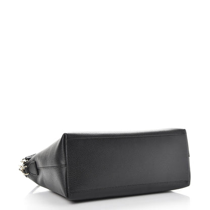 Gucci Dollar Calfskin GG Charm Satchel Black 5 of 8