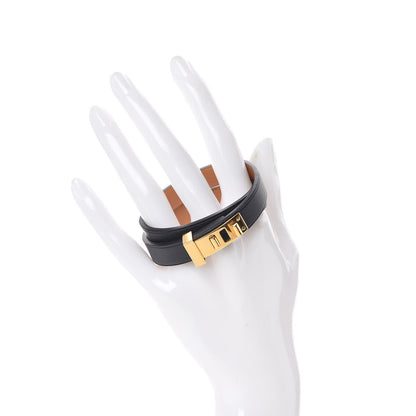 Hermes Swift Mini Dog Double Tour Bracelet T2 Black 2 of 6