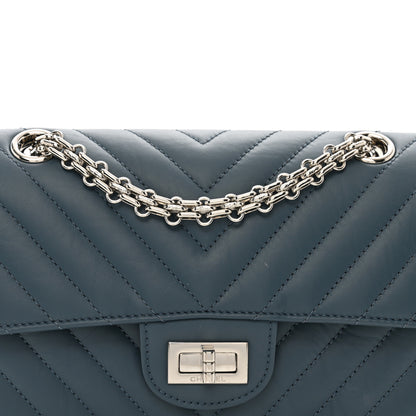 Chanel Aged Calfskin Chevron Quilted 2.55 Reissue Mini Flap Blue 5 of 11