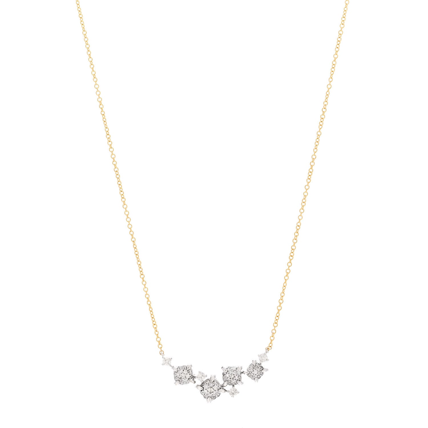 David Yurman 18K Yellow White Gold Diamond Precious Chatelaine Necklace 1 of 4