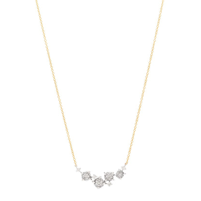 David Yurman 18K Yellow White Gold Diamond Precious Chatelaine Necklace 1 of 4