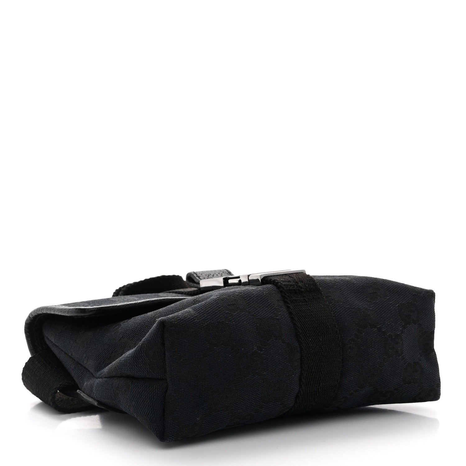 Gucci GG Monogram Web Buckle Belt Bag Black 4 of 10