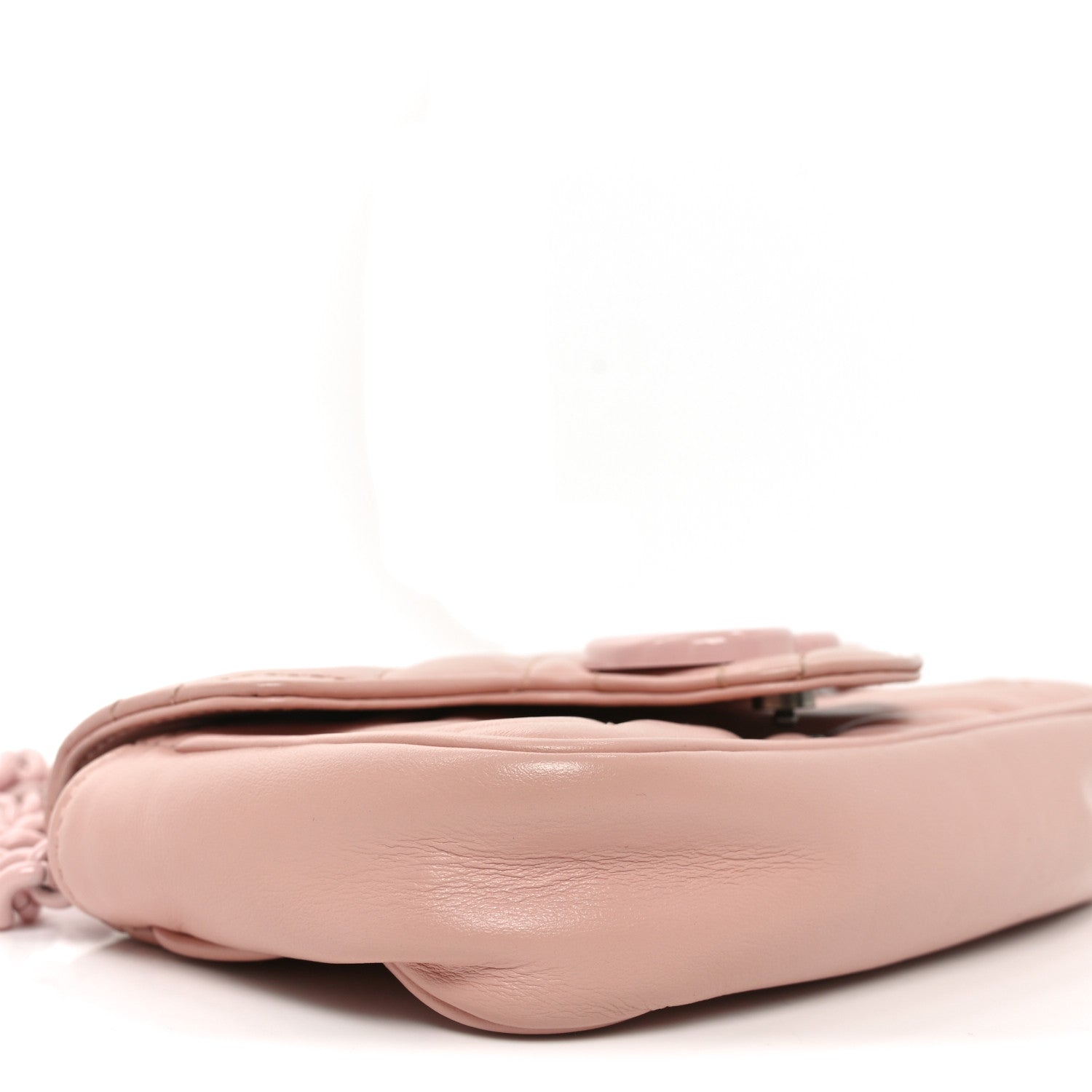 Gucci Calfskin Matelasse Monochrome GG Marmont Chain Belt Bag Perfect Pink 9 of 10