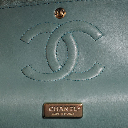 Chanel Python Medium Double Flap Green 6 of 9