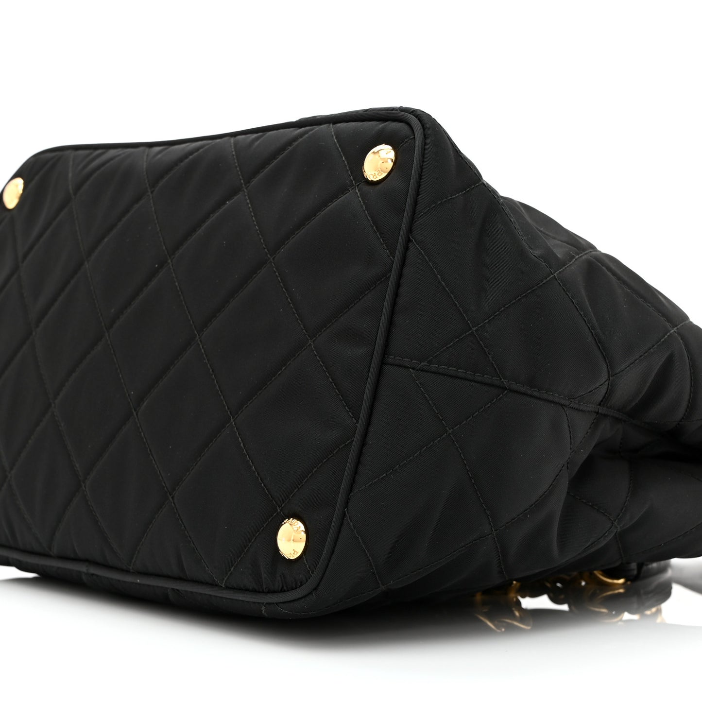 Nylon Tessuto Impuntu Quilted Tote Black